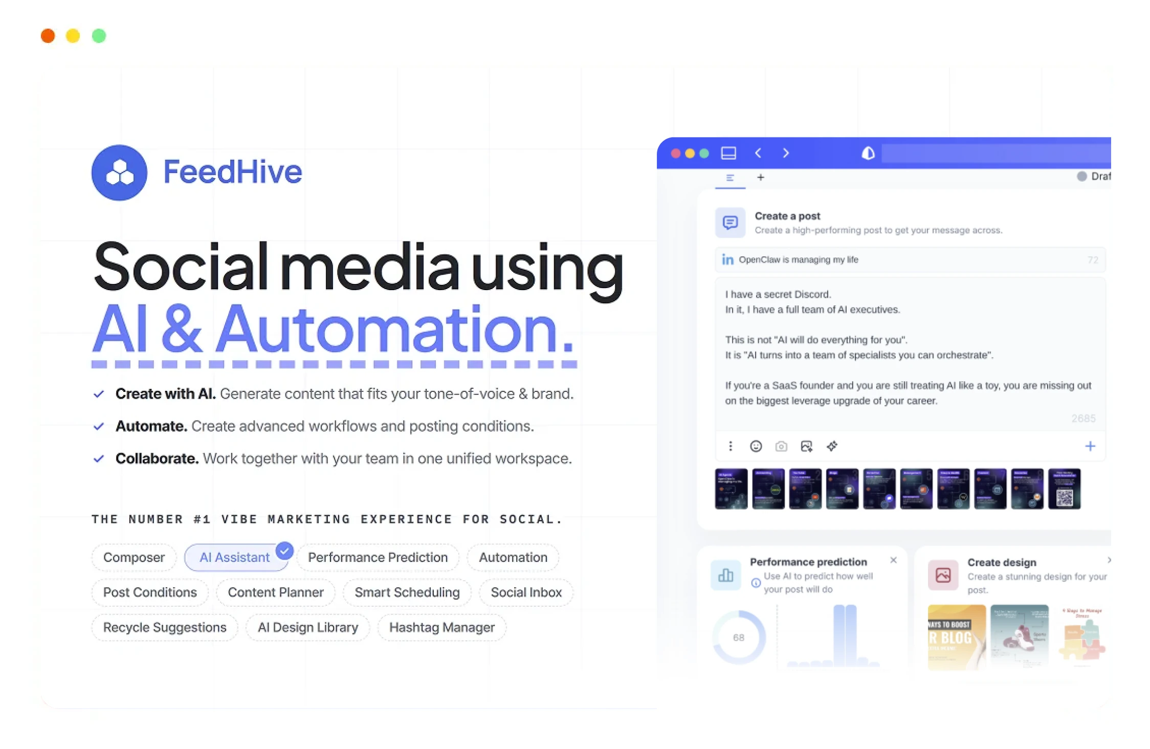FeedHive product interface
